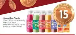 Meny Smoothie/shots tilbud
