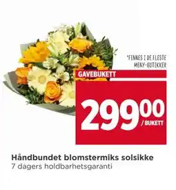 Meny Håndbundet blomstermiks solsikke tilbud