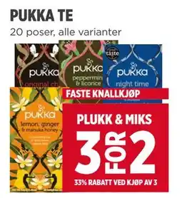 Meny PUKKA TE tilbud