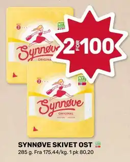 Matkroken SYNNØVE SKIVET OST tilbud