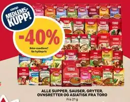 Matkroken ALLE SUPPER, SAUSER, GRYTER, OVNSRETTER OG ASIATISK FRA TORO tilbud