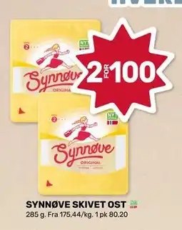 Coop Marked SYNNØVE SKIVET OST tilbud