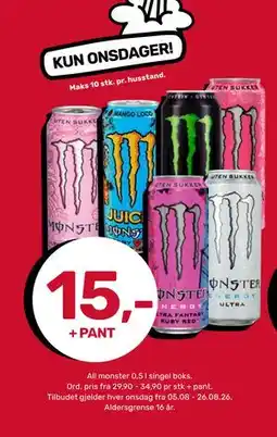 Coop Marked All monster 0,5 l singel boks tilbud