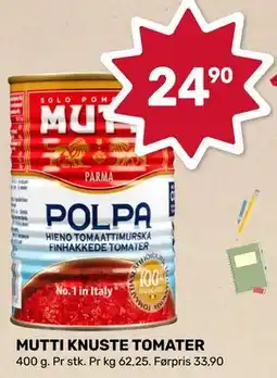 Coop Marked MUTTI KNUSTE TOMATER tilbud
