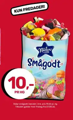 Coop Marked Nidar smågodt i løsvekt tilbud