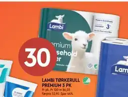 Coop Mega LAMBI TØRKERULL PREMIUM 3 PK tilbud