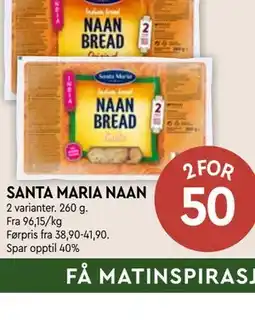 Coop Mega SANTA MARIA NAAN tilbud