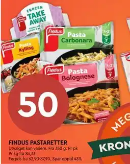 Coop Mega FINDUS PASTARETTER tilbud