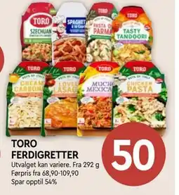 Coop Mega TORO FERDIGRETTER tilbud
