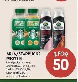 Coop Mega ARLA/STARBUCKS PROTEIN tilbud