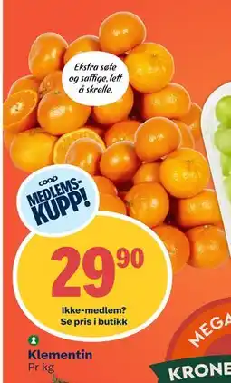 Coop Mega Klementin, Medlemspris tilbud