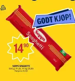 Coop Prix SOPPS SPAGHETTI tilbud