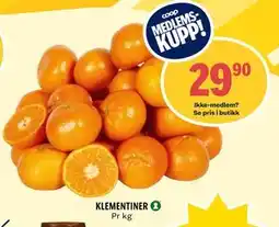 Coop Prix KLEMENTINER, Medlemspris tilbud