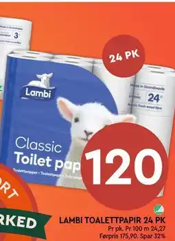 Coop Mega LAMBI TOALETTPAPIR 24 PK tilbud