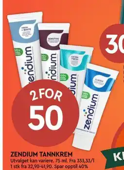 Coop Mega ZENDIUM TANNKREM tilbud