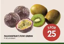 Coop Mega PASJONSFRUKT/KIWI GRØNN tilbud