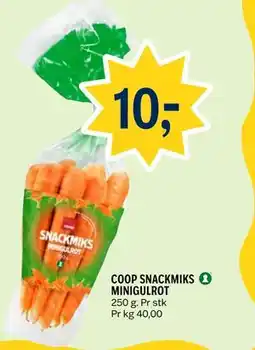 Coop Prix COOP SNACKMIKS MINIGULROT tilbud