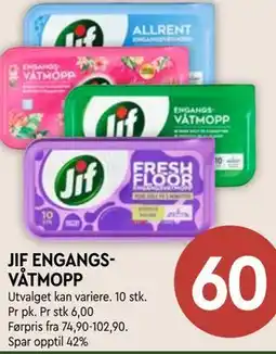 Coop Mega JIF ENGANGSVÅTMOPP tilbud