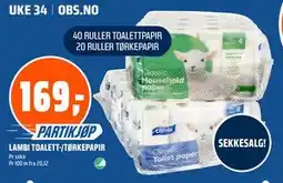 Coop Obs LAMBI TOALETT-/TØRKEPAPIR tilbud