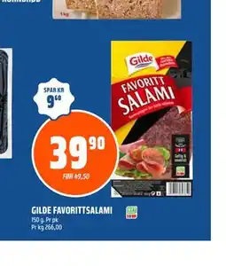 Coop Obs GILDE FAVORITTSALAMI tilbud