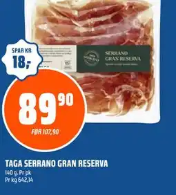 Coop Obs TAGA SERRANO GRAN RESERVA tilbud