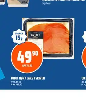Coop Obs TROLL RØKT LAKS I SKIVER tilbud