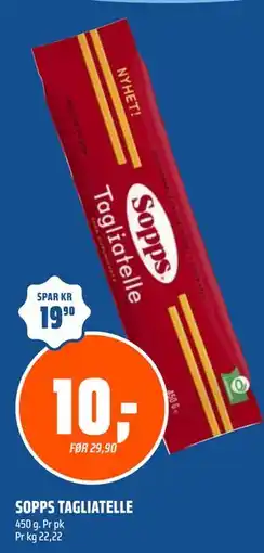 Coop Obs SOPPS TAGLIATELLE tilbud