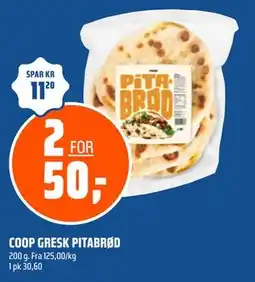 Coop Obs COOP GRESK PITABRØD tilbud