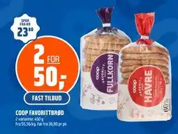 Coop Obs COOP FAVORITTBRØD tilbud