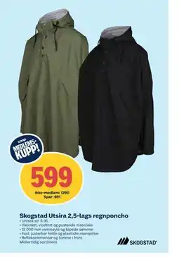 Coop Obs Skogstad Utsira 2,5-lags regnponcho tilbud