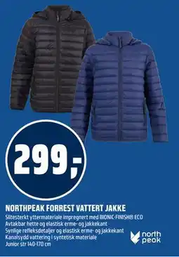 Coop Obs NORTHPEAK FORREST VATTERT JAKKE tilbud