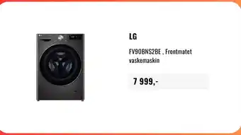 LG FV90BNS2BE, Frontmatet vaskemaskin