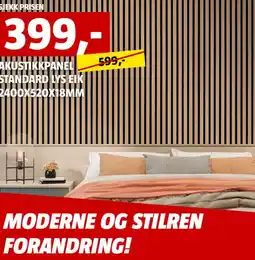 Bauhaus Akustikkpanel Standard Lys Eik tilbud