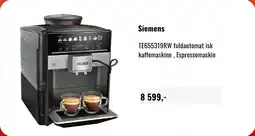 Skousen Siemens TE655319RW fuldautomat isk kaffemaskine , Espressomaskin tilbud