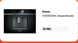 Skousen Siemens CT718L1BO iQ700 , Innebygd kaffemaskin tilbud