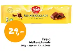 Havaristen Freia Melkesjokolade tilbud