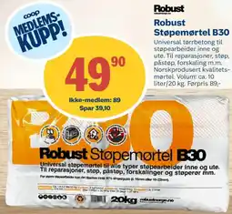 Coop Byggmix Robust Støpemørtel B30 tilbud