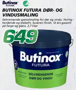 Coop Byggmix Butinox Futura dør- og vindusmaling tilbud