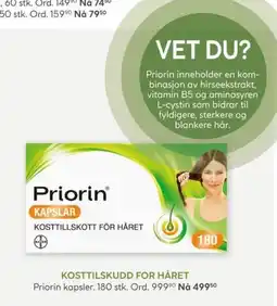 Vitusapotek Priorin kapsler tilbud