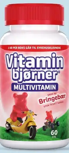 Ditt Apotek Vitamin bjørner med bringebærsmak tilbud