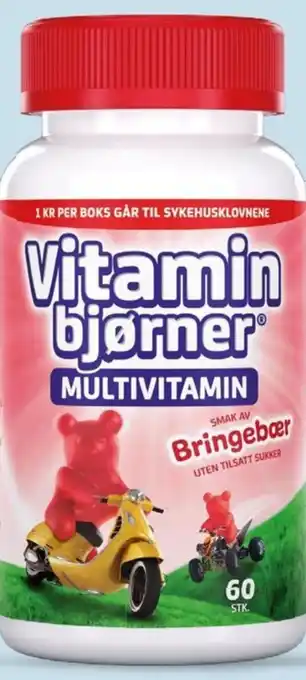 Vitamin bjørner med bringebærsmak