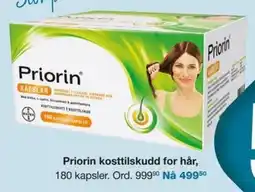Ditt Apotek Priorin kosttilskudd for hår tilbud