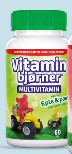 Ditt Apotek Vitaminbjørner eple og pæresmak tilbud