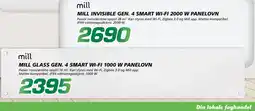 Coop Byggmix mill mill invisible gen. 4 smart wi-fi 2000 w panelovn tilbud