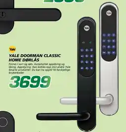 Coop Byggmix Yale Doorman Classic Home Dørlås tilbud