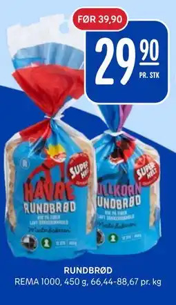 Rema 1000 RUNDBRØD tilbud