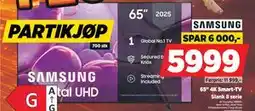 POWER SAMSUNG 65 4K Smart-TV tilbud