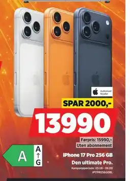 POWER iPhone 17 Pro 256 GB tilbud