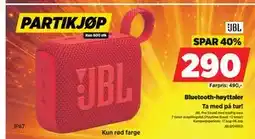 POWER JBL Bluetooth-høyttaler tilbud