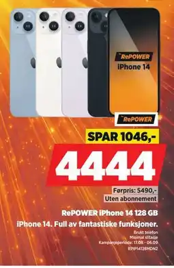 POWER RePOWER iPhone 14 128 GB tilbud